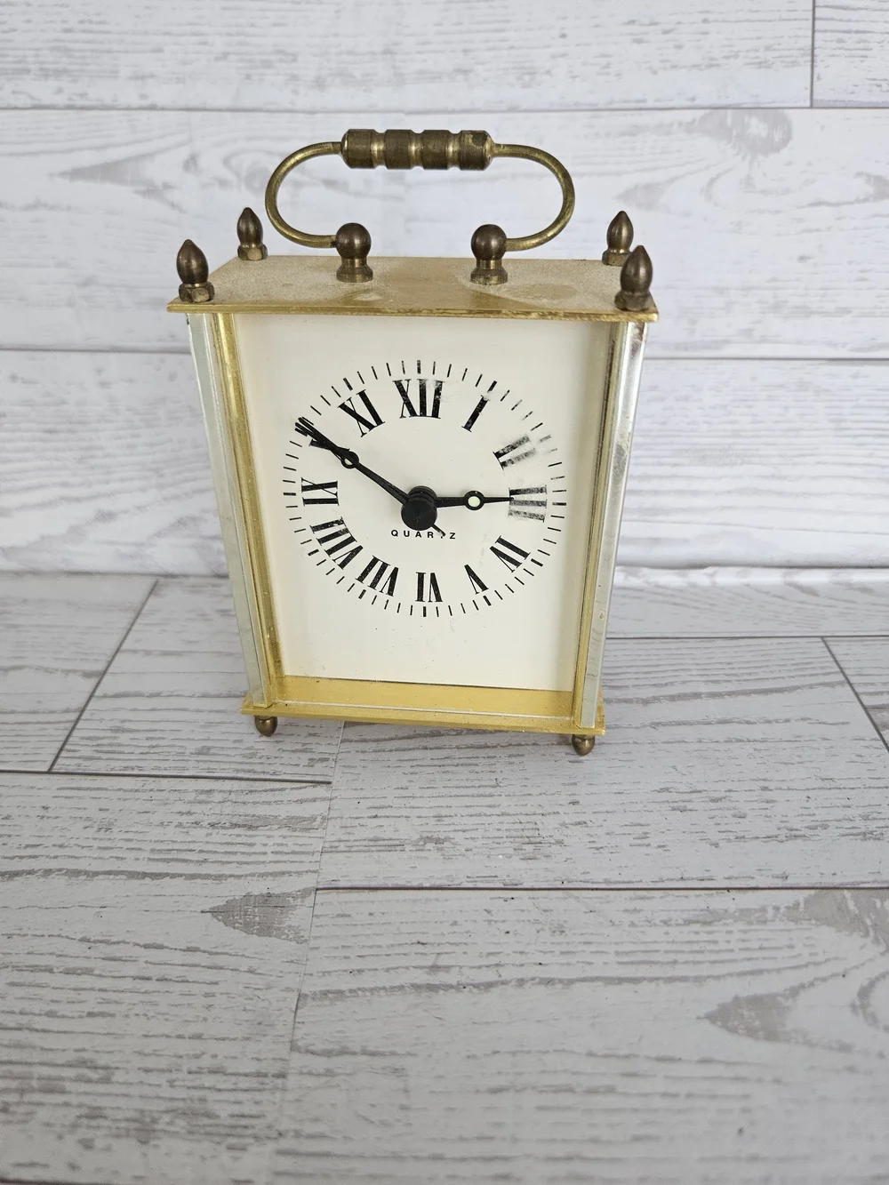 Gold Tabletop Carriage Clock – Vintage